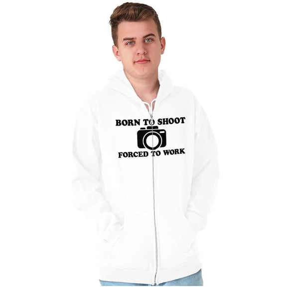Born Shoot Forced Work Photographer Zip Up Hoodie Men's Women's Brisco Brands S