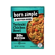 Born Simple Teriyaki Chicken Rice Bowl, 11 oz Shelf-Stable Box