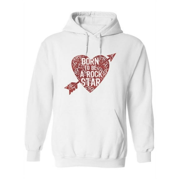 Born To Be A Rock Star. Hoodie Women -Image by Shutterstock, Female 3X-Large