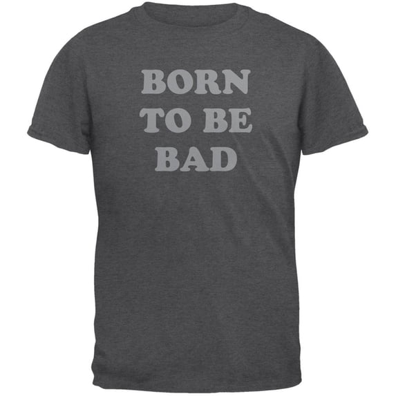 Born To Be Bad Inspired By Joan Jett Dark Heather Adult T-Shirt - Large
