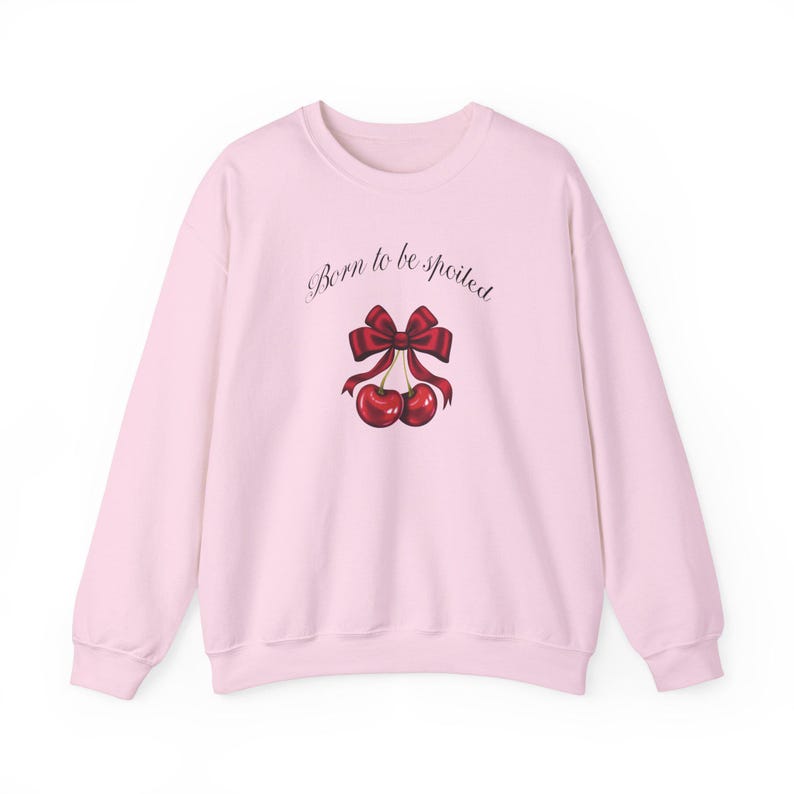 Born To Be Spoiled Sweatshirt, Coquette Bow Pullover, Baby Americana