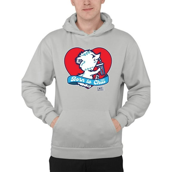 Born To Chill Heart - Cozy Polar-Bear ICEE Graphic Men's Hoodie