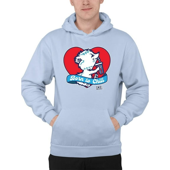 Born To Chill Heart - Cozy Polar-Bear ICEE Graphic Men's Hoodie