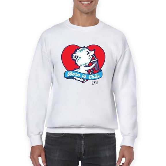 Born To Chill Heart - Cozy Polar-Bear ICEE Graphic Men's Sweatshirt
