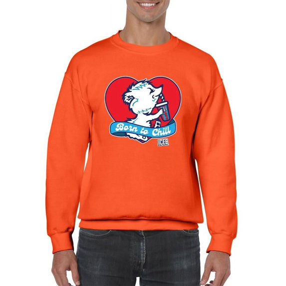 Born To Chill Heart - Cozy Polar-Bear ICEE Graphic Men's Sweatshirt