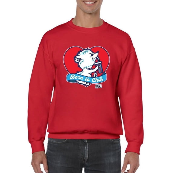 Born To Chill Heart - Cozy Polar-Bear ICEE Graphic Men's Sweatshirt