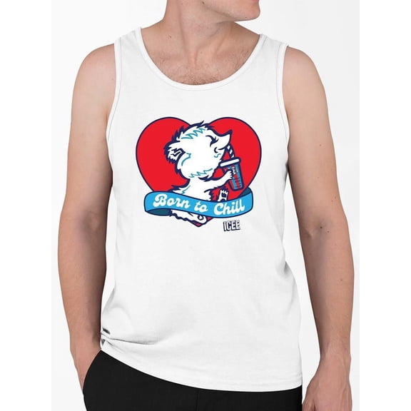 Born To Chill Heart - Cozy Polar-Bear ICEE Graphic Men's Tank Top