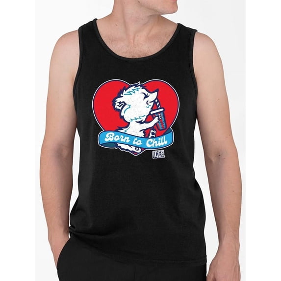 Born To Chill Heart - Cozy Polar-Bear ICEE Graphic Men's Tank Top