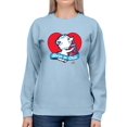 thumbnail image 1 of Born To Chill Heart - Cozy Polar-Bear ICEE Graphic Sweatshirt Women's, 1 of 4