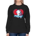 thumbnail image 1 of Born To Chill Heart - Cozy Polar-Bear ICEE Graphic Sweatshirt Women's, 1 of 4