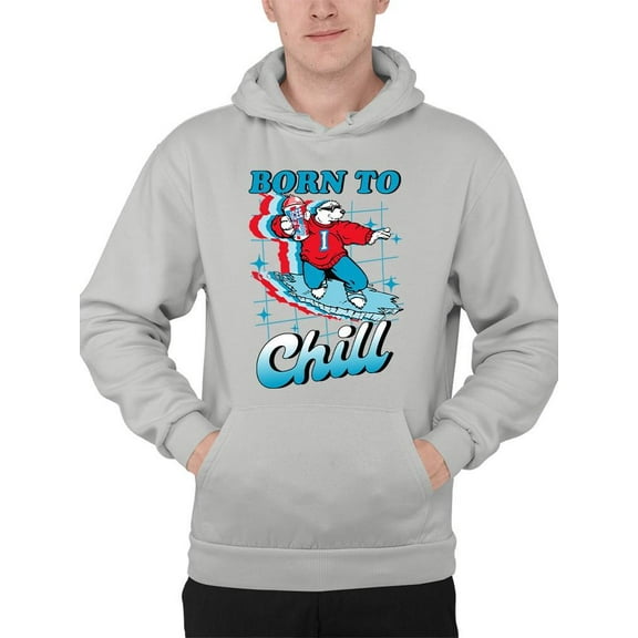 Born To Chill - Surfing Polar-Bear ICEE Graphic Men's Hoodie