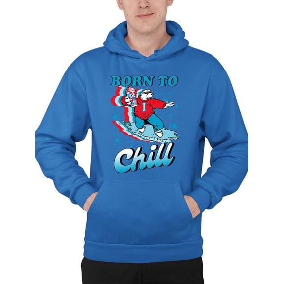 Born To Chill - Surfing Polar-Bear ICEE Graphic Men's Hoodie
