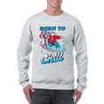 thumbnail image 1 of Born To Chill - Surfing Polar-Bear ICEE Graphic Men's Sweatshirt, 1 of 4