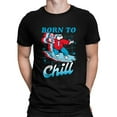 thumbnail image 1 of Born To Chill - Surfing Polar-Bear ICEE Graphic Men's T-shirt, 1 of 4