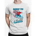 thumbnail image 1 of Born To Chill - Surfing Polar-Bear ICEE Graphic Men's T-shirt, 1 of 4