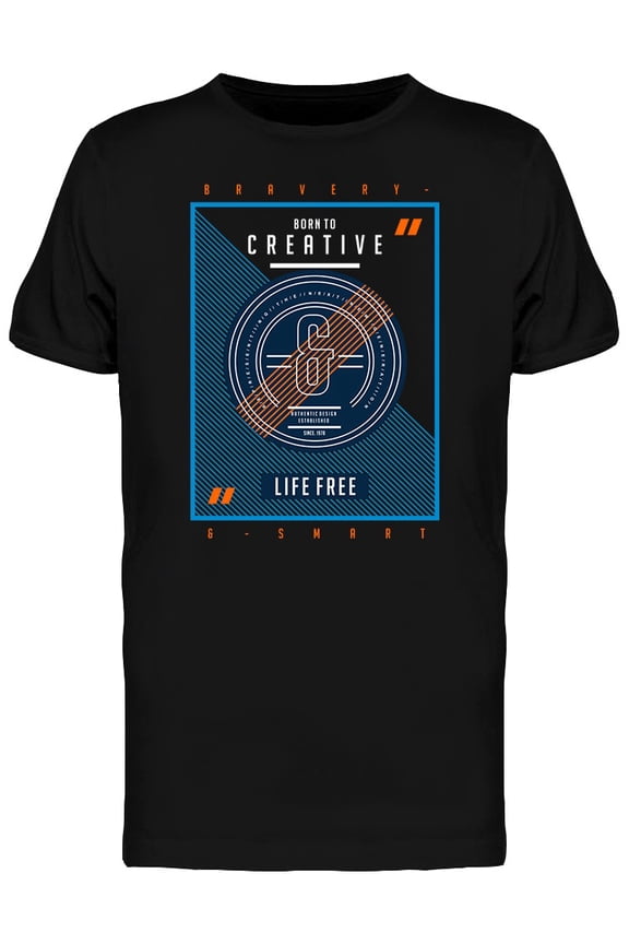 Born To Creative Typography T-Shirt Men -Image by Shutterstock, Male XX-Large