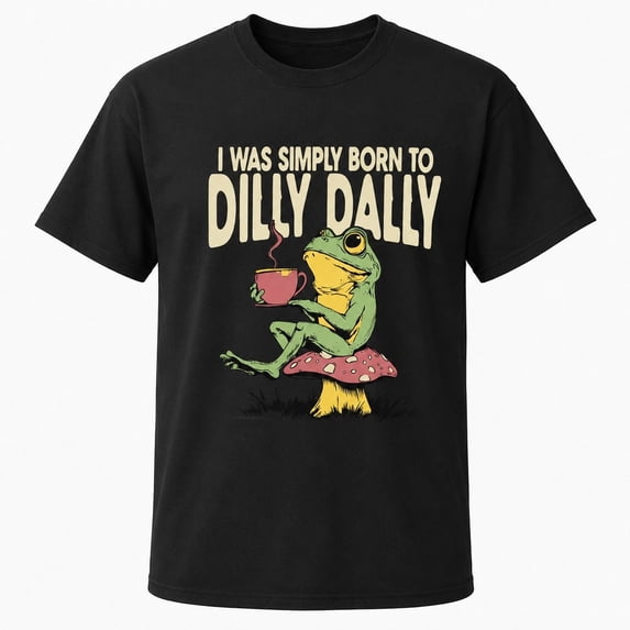 Born To Dilly Dally Frog Graphic T-Shirt, Unisex Classic Fit Tee