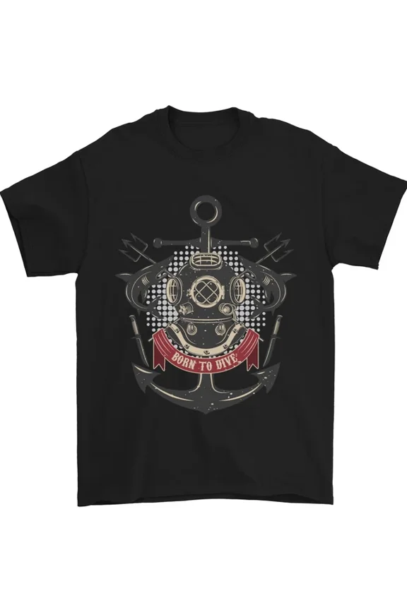 Born To Dive Scuba Diving Diver Mens Womens S-5XL T-Shirt