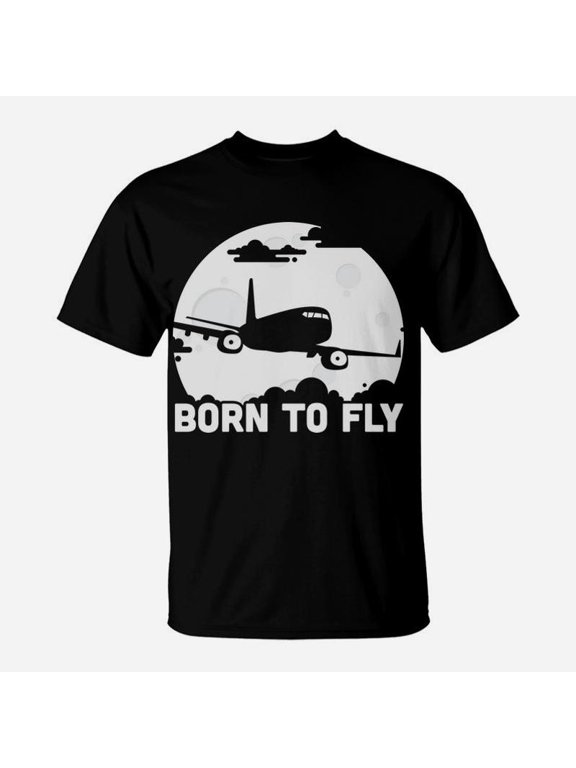 Born To Fly Pilot Flying Airplane Job Gift TShirt
