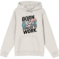 thumbnail image 1 of Born To Game, Forced To Work Adult Black Long Sleeve Hoodie-3XL, 1 of 1