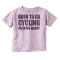 thumbnail image 1 of Born To Go Cycling With My Daddy Toddler Boy Girl T Shirt Infant Toddler Brisco Brands 24M, 1 of 6