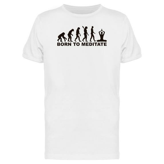 Born To Meditate Evolution Logo Tee Men's -Image by Shutterstock