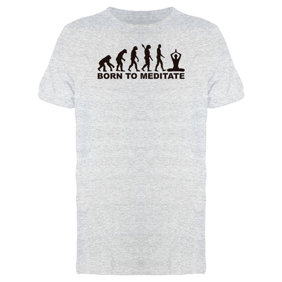 Born To Meditate Evolution Logo Tee Men's -Image by Shutterstock