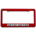 thumbnail image 1 of Born To Quilt Forced To Work License Plate Tag Frame, Multiple Colors, 1 of 1