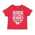 thumbnail image 1 of Born To Ride Horses With Daddy Toddler T-Shirt 2T Red, 1 of 3
