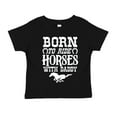 thumbnail image 1 of Born To Ride Horses With Daddy Toddler T-Shirt 5/6T Black, 1 of 3