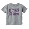 thumbnail image 1 of Born To Ride Horses With Grandma Toddler Boy Girl T Shirt Infant Toddler Brisco Brands 4T, 1 of 6