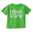 thumbnail image 1 of Born To Ride Horses With Grandma Toddler Boy Girl T Shirt Infant Toddler Brisco Brands 4T, 1 of 6