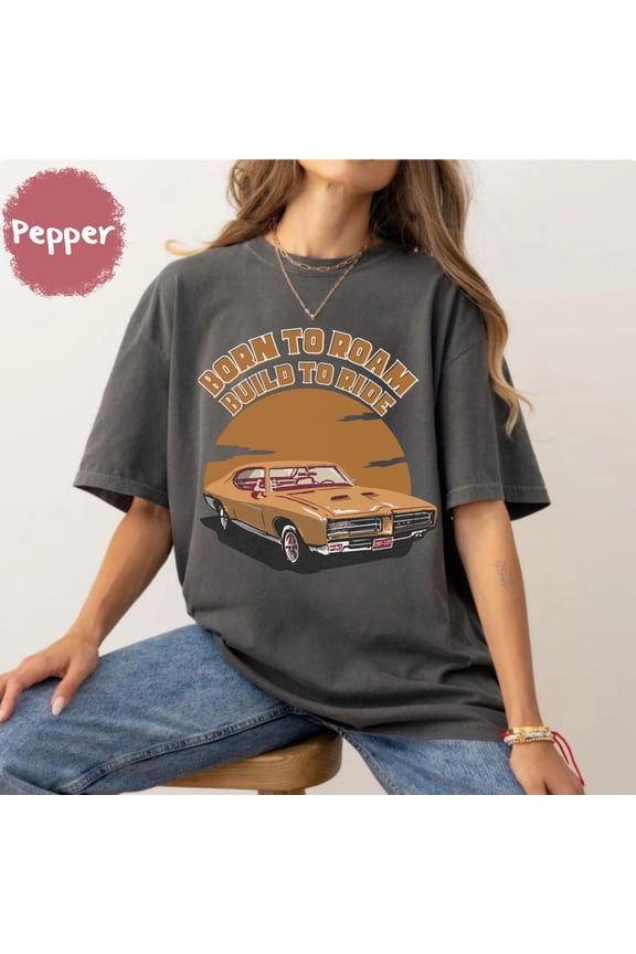 American Classic 1969 Muscle Legend Corvette Vintage Muscle Car Retro Sunset Automotive Graphic Tee Comfort Colors Unisex Cotton T-Shirt, Sizes S-3XL
