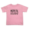 thumbnail image 1 of Born To Rock Just Like My Daddy Funny Toddler T Shirts for Boys Girls (Pink, 2T), 1 of 5