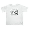 thumbnail image 1 of Born To Rock Just Like My Daddy Funny Toddler T Shirts for Boys Girls (White, 4T), 1 of 5