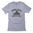 thumbnail image 1 of Born To Row Forced To Work Rowing Crew Team Men's Grey T-Shirt, 1 of 2