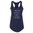 thumbnail image 1 of Born To Sparkle And Shine Racerback Tank Women -Image by Shutterstock, Female x-Large, 1 of 4