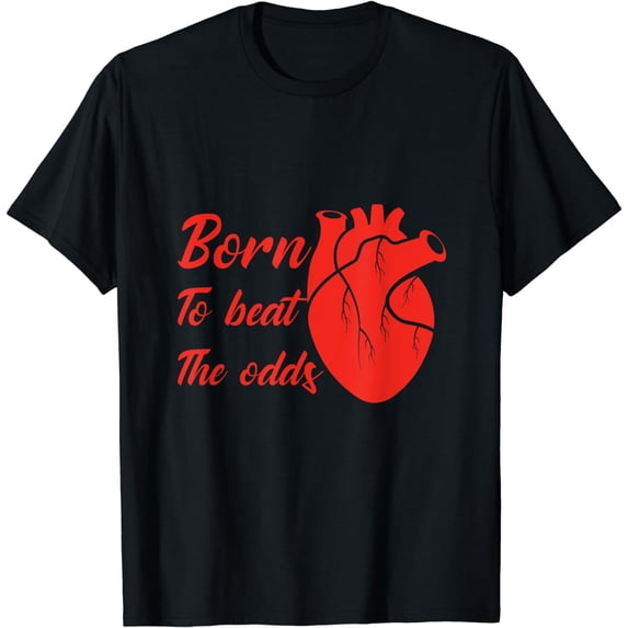 Born To That Beat The Odds CHD Awareness Heart Warrior Kids T-Shirt