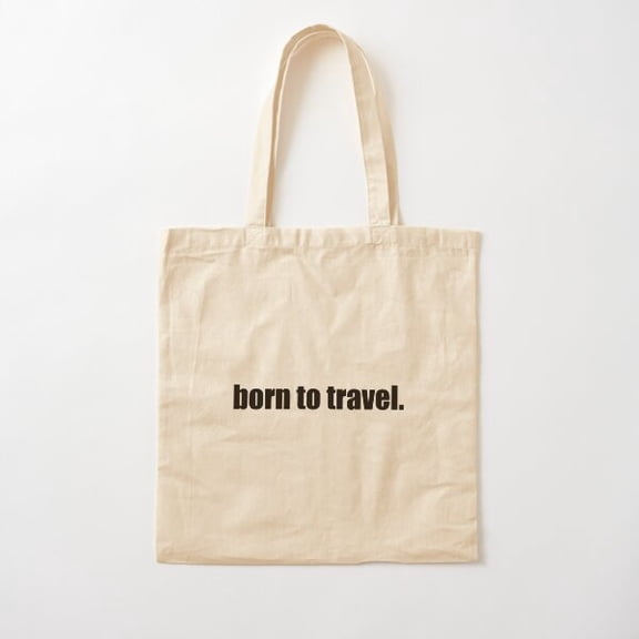 Born To Travel Cotton Tote Bag Canvas Tote Bag, Family Gift For Mother, Her
