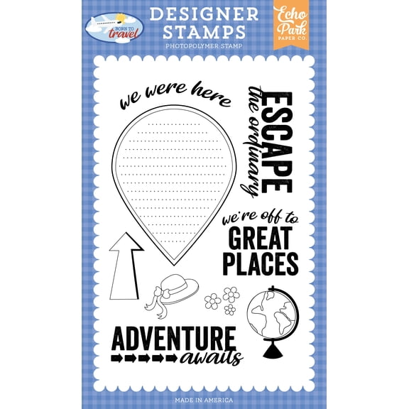 Born To Travel: Journaling Pin Stamp Set