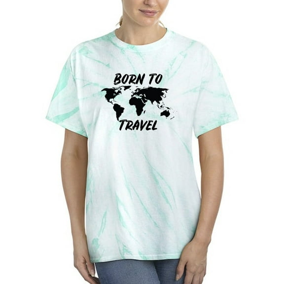 Born To Travel Tie Dye Cyclone Women -Smartprints Designs, Female Medium