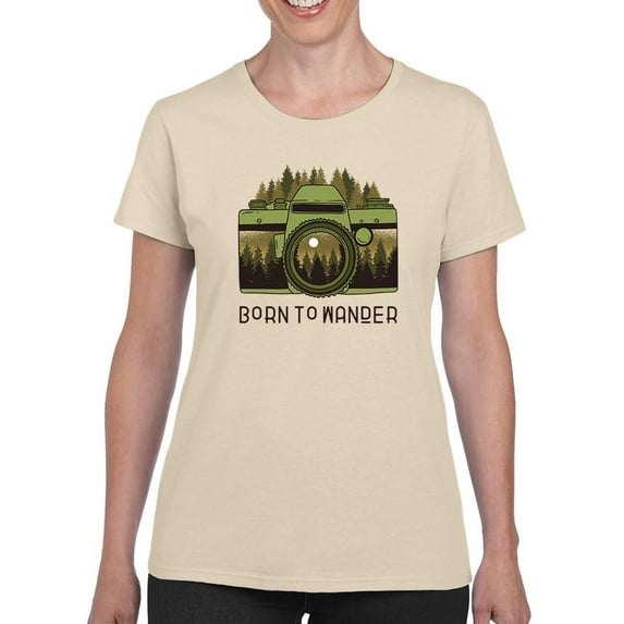 Born To Wander In The Wild T-Shirt Women -Smartprints Designs, Female Medium