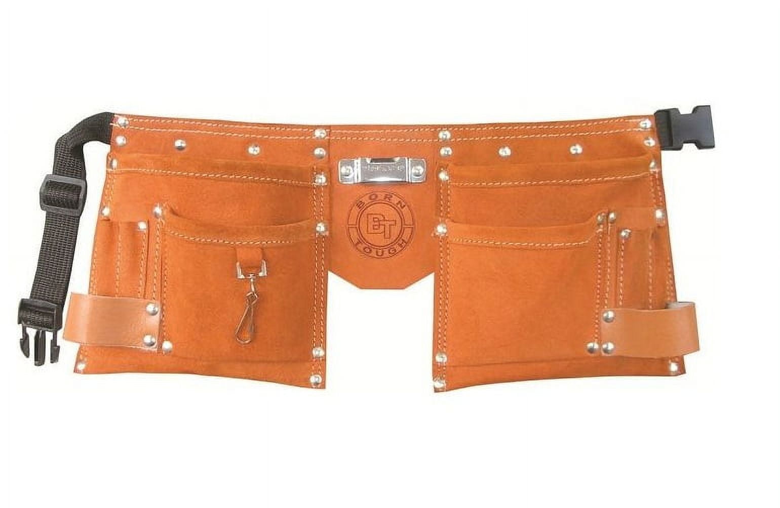Born Tough KTB-01-Brown Suede Leather Kids Tool Belt / Tool Apron 
