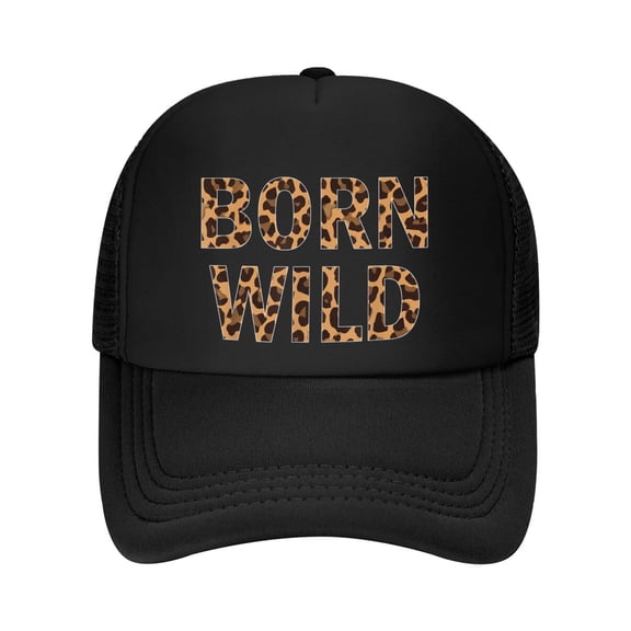 Born Wild Cheetah Animal Print Leopard Cat Baseball Cap