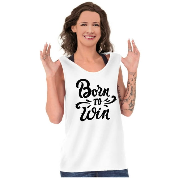 Born Win Winner Victory Motivation Tank Top Tee Shirt Women Brisco Brands S