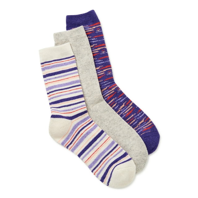 Born Women's 1/2 Cushion Wool-Blend Crew Socks, 3-Pack