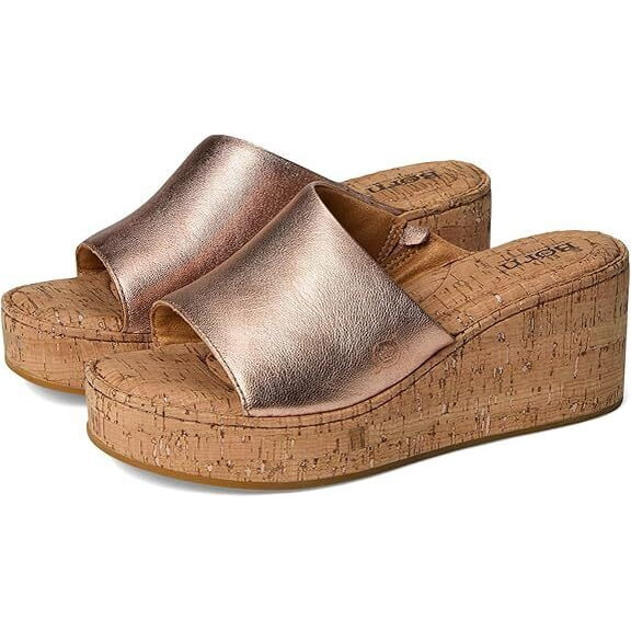 Born Women's Shilo Wedge Sandal, Rose Gold BR0071350