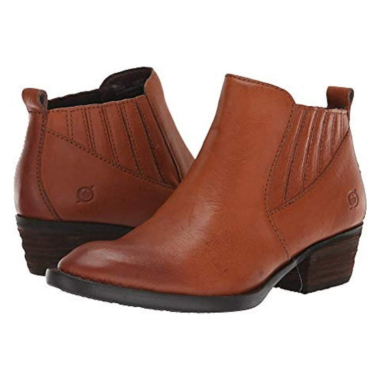 Born leather top ankle boots