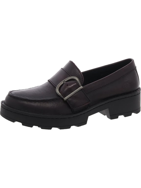 Womens CONTESSA Buckle Leather Loafers