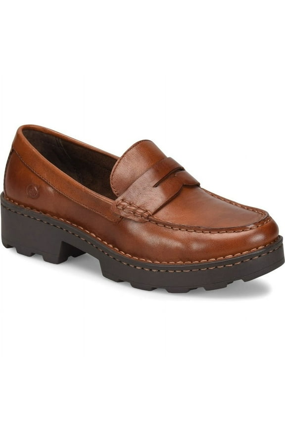 Womens Carrera Penny Loafer Brown Full Grain Leather BR0041706 7.5